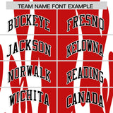 Custom Red White Flame Pattern Authentic Pullover Baseball Jersey