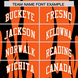 Custom Orange Black Flame Pattern Authentic Pullover Baseball Jersey
