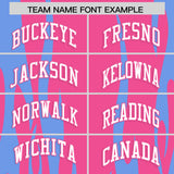 Custom Pink Light Blue Flame Pattern Authentic Pullover Baseball Jersey