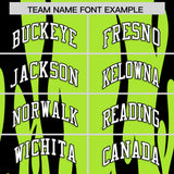 Custom Neon Green Black Flame Pattern Authentic Pullover Baseball Jersey