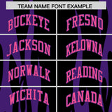 Custom Black Purple Flame Pattern Authentic Pullover Baseball Jersey