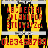 Custom Black Gold Flame Pattern Authentic Pullover Baseball Jersey