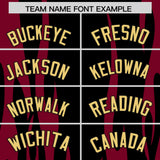 Custom Black Crimson Flame Pattern Authentic Pullover Baseball Jersey