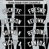 Custom Black Silver Flame Pattern Authentic Pullover Baseball Jersey