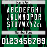 Custom Black Kelly Green Flame Pattern Authentic Pullover Baseball Jersey