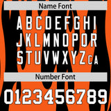 Custom Black Orange Flame Pattern Authentic Pullover Baseball Jersey