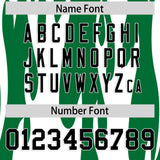 Custom Kelly Green White Flame Pattern Authentic Pullover Baseball Jersey