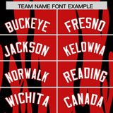 Custom Red Black Flame Pattern Authentic Pullover Baseball Jersey