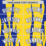 Custom Gold Royal Flame Pattern Authentic Pullover Baseball Jersey
