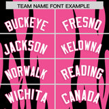 Custom Pink Black Flame Pattern Authentic Pullover Baseball Jersey