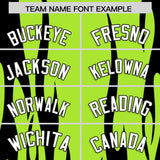 Custom Neon Green Black Flame Pattern Authentic Pullover Baseball Jersey