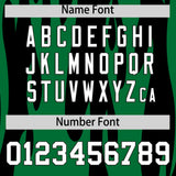 Custom Black Kelly Green Flame Pattern Authentic Pullover Baseball Jersey