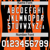 Custom Black Orange Flame Pattern Authentic Pullover Baseball Jersey