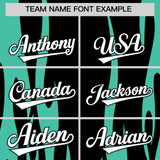 Custom Black Bright Green Flame Pattern Authentic Pullover Baseball Jersey