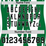 Custom Kelly Green White Flame Pattern Authentic Pullover Baseball Jersey