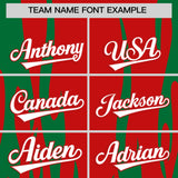 Custom Red Kelly Green Flame Pattern Authentic Pullover Baseball Jersey