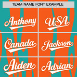 Custom Orange Aqua Flame Pattern Authentic Pullover Baseball Jersey