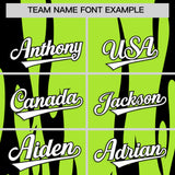 Custom Neon Green Black Flame Pattern Authentic Pullover Baseball Jersey