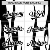 Custom White Black Flame Pattern Authentic Pullover Baseball Jersey