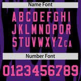 Custom Black Purple Flame Pattern Authentic Pullover Baseball Jersey