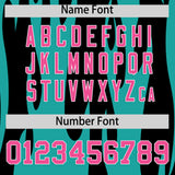 Custom Black Aqua Flame Pattern Authentic Pullover Baseball Jersey