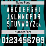 Custom Aqua Black Flame Pattern Authentic Pullover Baseball Jersey