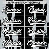 Custom Black Silver Flame Pattern Authentic Pullover Baseball Jersey