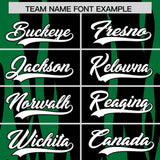 Custom Black Kelly Green Flame Pattern Authentic Pullover Baseball Jersey