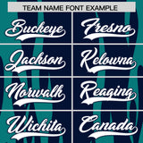 Custom Navy Aqua Flame Pattern Authentic Pullover Baseball Jersey