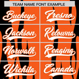 Custom Orange Black Flame Pattern Authentic Pullover Baseball Jersey