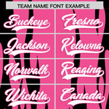 Custom Pink Black Flame Pattern Authentic Pullover Baseball Jersey