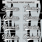 Custom Silver Black Flame Pattern Authentic Pullover Baseball Jersey