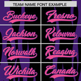 Custom Black Purple Flame Pattern Authentic Pullover Baseball Jersey