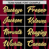 Custom Black Crimson Flame Pattern Authentic Pullover Baseball Jersey