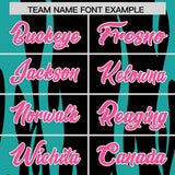 Custom Black Aqua Flame Pattern Authentic Pullover Baseball Jersey