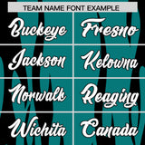 Custom Aqua Black Flame Pattern Authentic Pullover Baseball Jersey