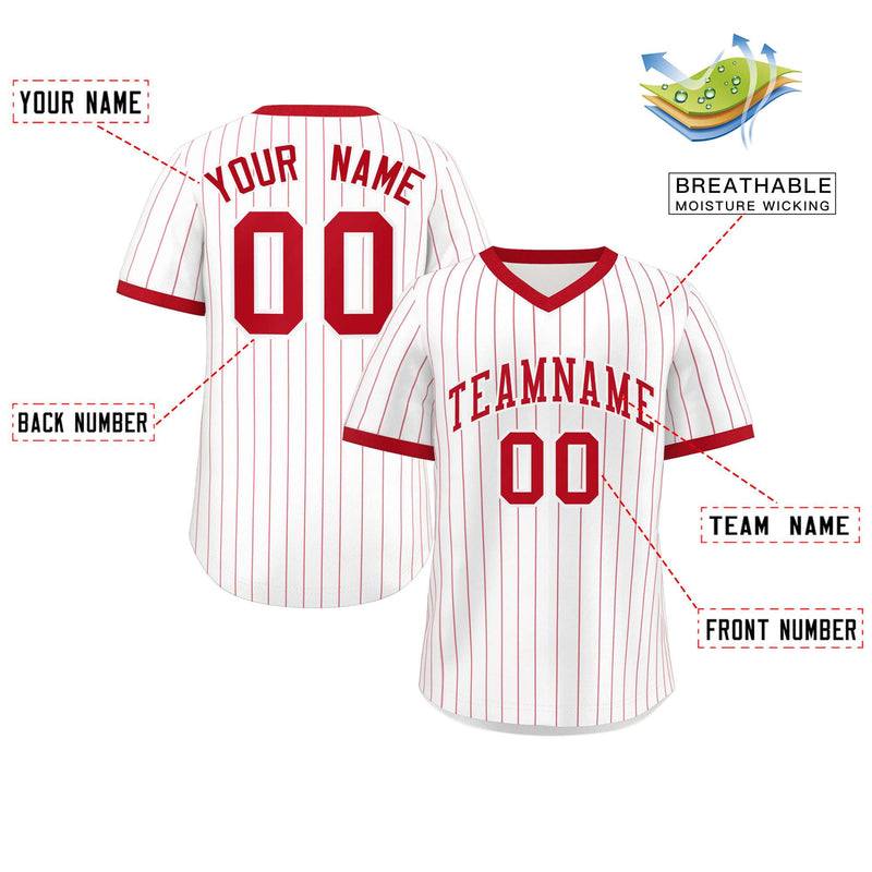 Custom Stripe Fashion Pullover Baseball Jersey Printed or Stitched Name Number