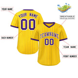 Custom Stripe Fashion Pullover Baseball Jersey Personalized Name Number