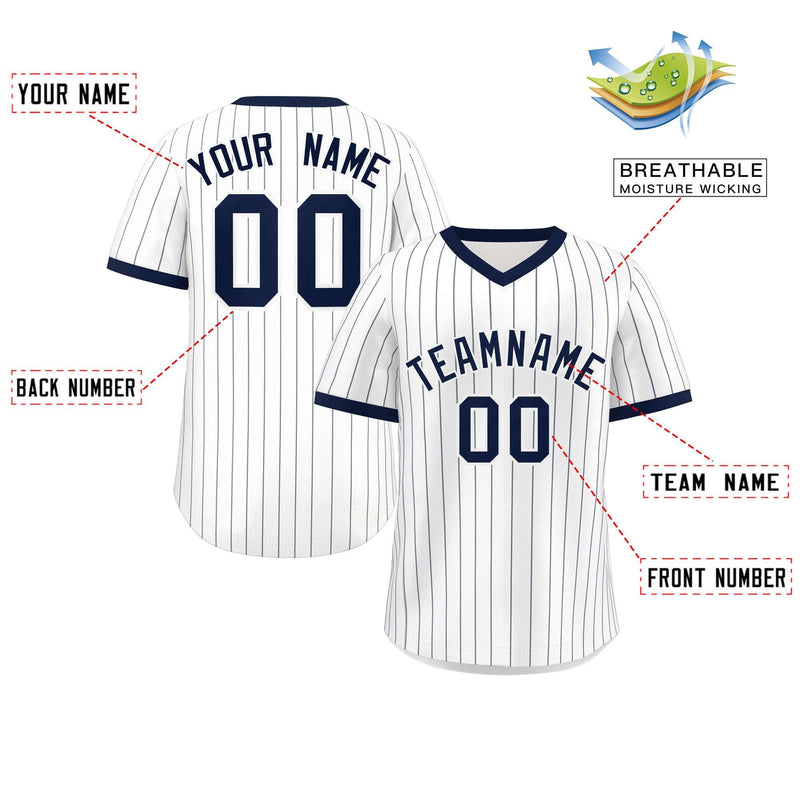 Custom Fashion Stripe Pullover Baseball Jersey Personalized Name Big Size