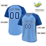 Custom Raglan Sleeves Baseball Jersey Side Spot V-Neck Pullover Baseball Jersey Hip Pop Shirt