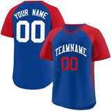 Custom Raglan Sleeves Baseball Jersey Side Spot V-Neck Pullover Printed Name/Number Team Sportswear
