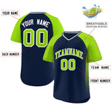 Custom Raglan Sleeves Baseball Jersey Side Spot V-Neck Pullover Printed Name/Number Team Sportswear