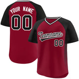 Custom Raglan Sleeves Baseball Jersey Side Spot Pullover Add Name/Number Mens Training Uniform