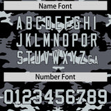 Custom Black Gray and Silver Camo Fashion Authentic Sleeveless Baseball Jersey