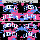 Custom Black Pink and Powder Blue Camo Fashion Authentic Sleeveless Baseball Jersey