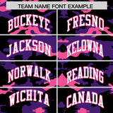 Custom Black Purple and Pink Camo Fashion Authentic Sleeveless Baseball Jersey