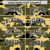 Custom Olive Khaki and Black Camo Fashion Authentic Sleeveless Baseball Jersey