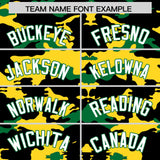 Custom Black Gold and Kelly Green Camo Fashion Authentic Sleeveless Baseball Jersey