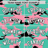 Custom Bright Green Light Pink and Black Camo Fashion Authentic Sleeveless Baseball Jersey