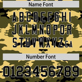 Custom Olive Khaki and Black Camo Fashion Authentic Sleeveless Baseball Jersey